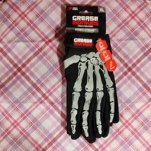 Grease Monkey Skeleton Mechanic Gloves Size XL Touchscreen NWT